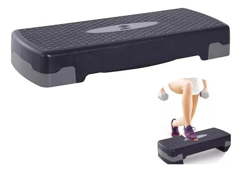 Step Pro 2 Escalones Regulables Fitness Entrenamiento Umbro Negro