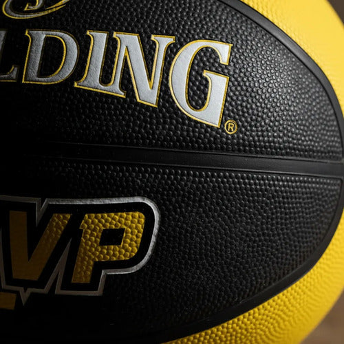 Pelota Basketball Spalding Mvp 84547z Mmsports Negro/amarillo