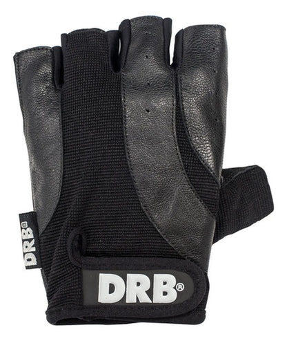Guantes Drb Para Gym Fitness Entrenamiento Cuero Mmsports Negro Lisa L