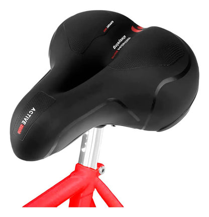 Asiento Bicicleta Urbano Cómodo - Zuba Negro 25 Cm 20 Cm