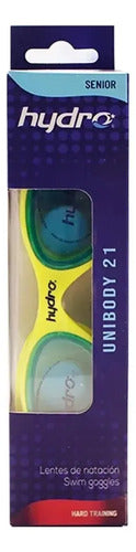 Antiparras Natación Hydro Unibody 21 Adulto Mmsports Amarillo Verde
