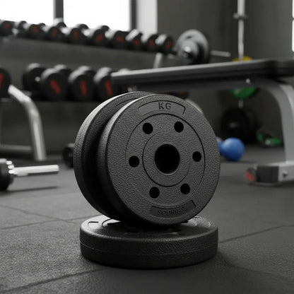 Disco Pesas 3kg Revestido En Pvc Gym Entrenamiento Negro