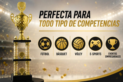 Copa Trofeo Monumental Metálica Altura 95cm Torneo Deportivo Amarillo