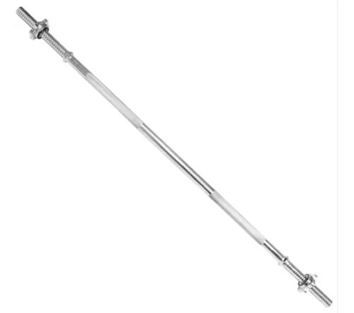 Set Barra Maciza 1.50m + Discos 30kg Total Plateado