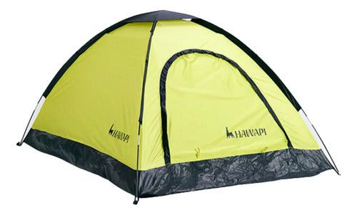 Carpa Camping Hawapi Yunka 2 Personas Impermeable 1000 Mm Verde Lima
