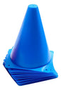 Cono Rígido Con Base Entrenamiento 18cm Deportes 15 Unidades Azul