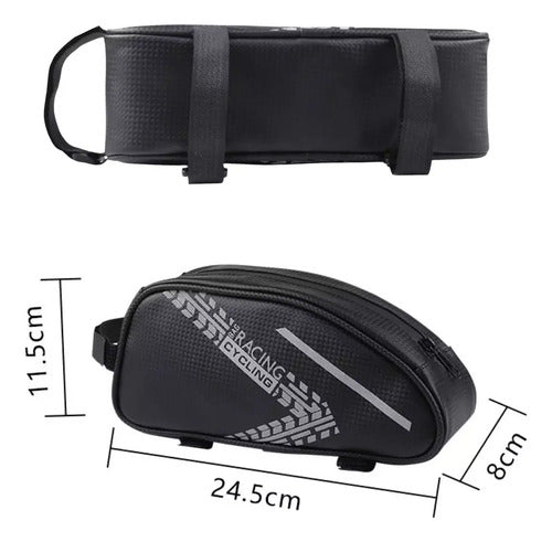 Bolso Estuche Bicicleta Ciclismo Impermeable Cuadro - Inbike Negro