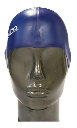 Gorra De Natación Adultos Hydro De Silicona Azul Liso Adulto