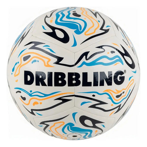 Pelota De Fútbol Drb Vibra N° 5 Cosida Césped Blanco Celeste