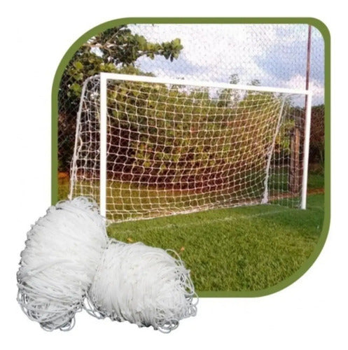 Red De Futbol 7 6mm Nylon 6.2x2.3m Uv Gismar Blanco