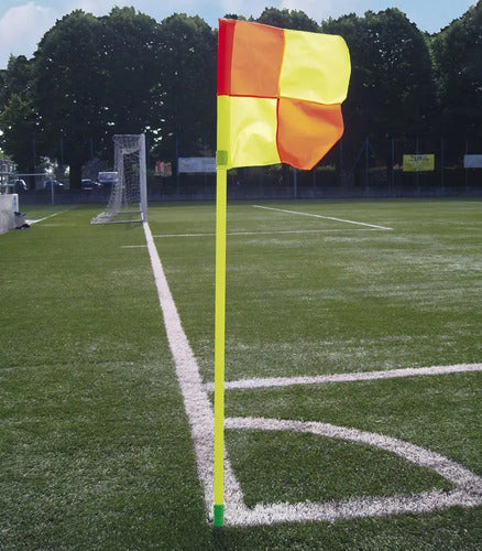 Banderín De Corner C/ Resorte Knex Fútbol Entrenamiento Amarillo Banderin De Corner