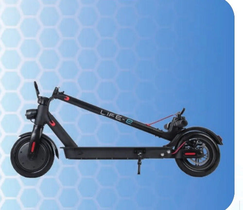 Monopatín Eléctrico Life-e D10 350w 30km/h Plegable Mmsports Negro
