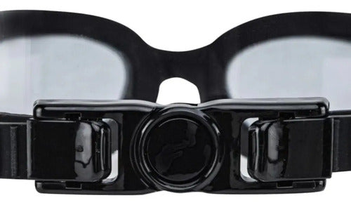 Antiparras Hydro Unibody + Tapones Lente Natacion Antifog Uv Color Negro