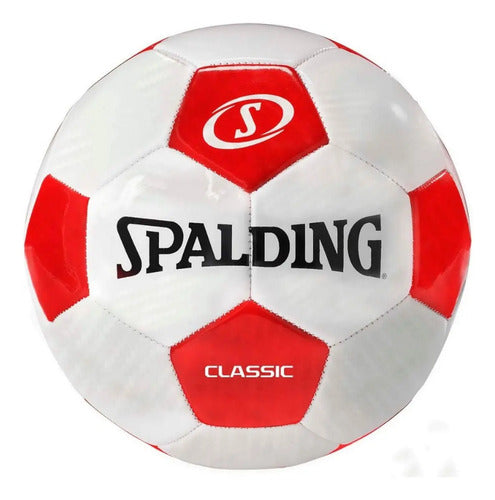 Pelota Futbol Spalding Profesional Numero 5 Classic Soccer Color Blanco/rojo