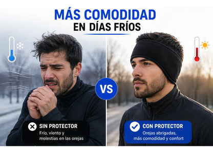 Set X3 Protectores De Orejas Polar Running Ciclismo Invierno Surtido Liso