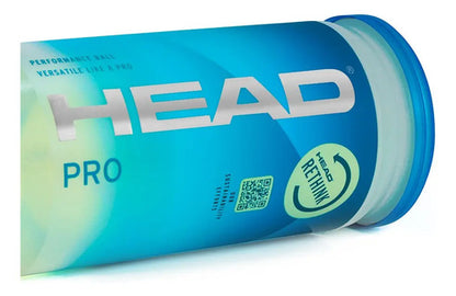 Pelota De Tenis Tennis Head Pro, 6 Pelotas, 2 Tubos Amarillo