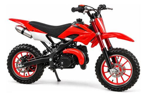Moto Infantil Mini Cross 50cc - Nafta 2t Arranque Manual Multicolor