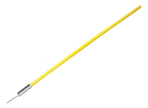 Bastón Slalom Estaca Deportiva 1.60 Mts Con Resorte Amarillo