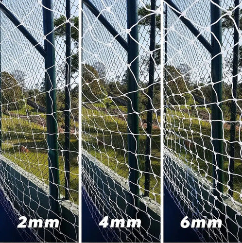 Red De Futbol 11 - 6 Mm Nylon 7.5 X 2.5 X 0.6 M Uv Color Blanco