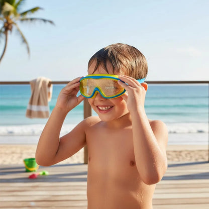 Lente De Natación Mask 21 Junior Anti Fog Y Uv Hydro Amarillo