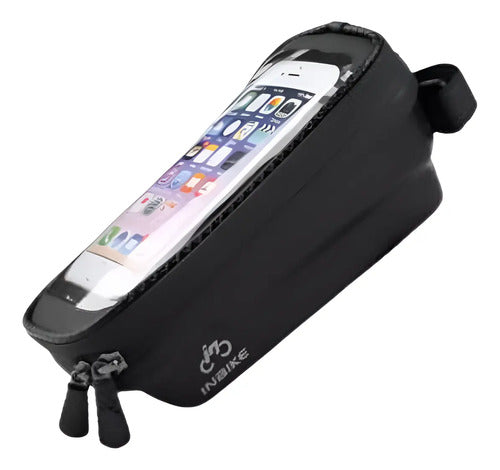 Bolso Celular Para Cuadro Bicicleta Impermeable - Inbike Negro