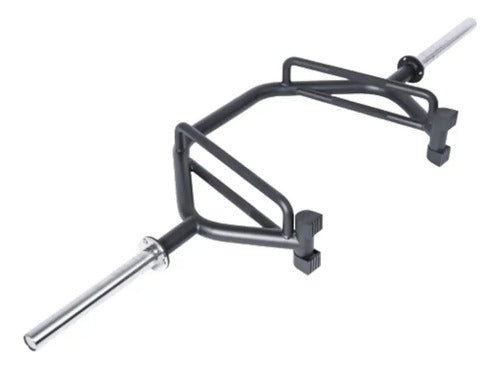 Barra Profesional Sentadilla Larga Hexagonal Livepro Negro