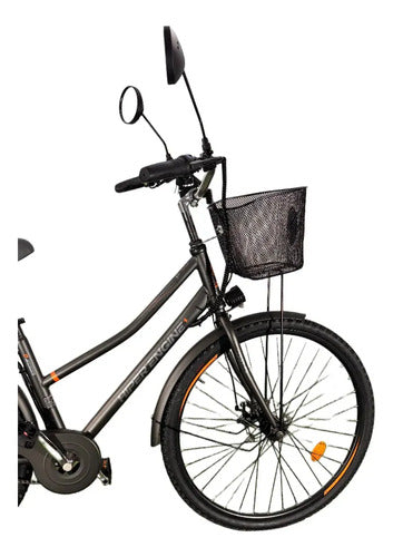 Bici Eléctrica Hiper Engine Metropolis Urbana Rodado 28 Gris Oscuro M