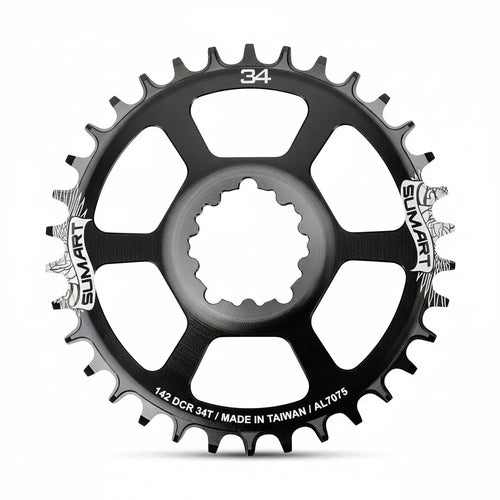 Monoplato Bicicleta 148mm 12 Velocidades Dcr148-34t - Sumart Negro