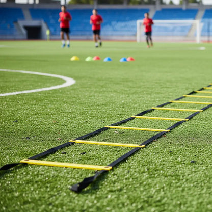 Kit Completo Fútbol Escalera De Agilidad 4m + 10 Conos Plato Surtido