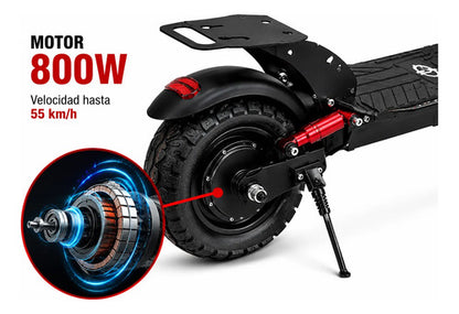 Monopatín Eléctrico Knex Urban - Motor 800w - 48v*10.4ah Negro