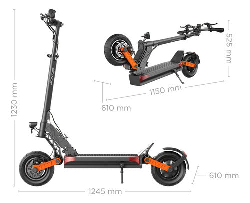 Monopatín Eléctrico Joyor S10 1000w 2 Motores Mmsports Negro