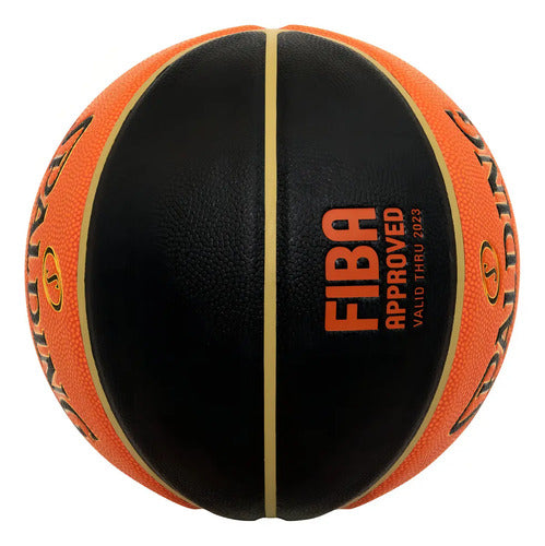 Pelota Basketball Spalding Tf500 N°7 Cuero Color Naranja Naranja