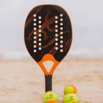 Paleta Beach Tennis Playa Fibra De Vidrio Kallango Klo08 Negro