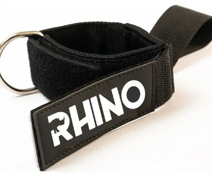 Tobillera Para Polea Maquina Crossover Agarre Pie Rhino Negro