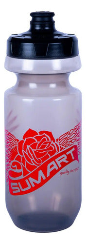 Botella Deportiva Sumart 620ml Roja Libre Bpa Válvula Alta Flujo Rojo