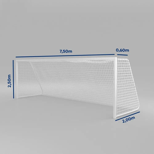Par De Cables De Velo Tipo Red Para Campo De Fútbol Gol, Protección Uv De 4 Mm Blanco