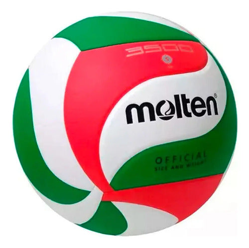 Balon Volleyball Voleibol Molten 3500 Tricolor #5 Verde/rojo/blanco