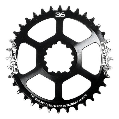 Monoplato Sumart Para Bicicleta De 36 Dientes Y 12 Velocidades En Negro