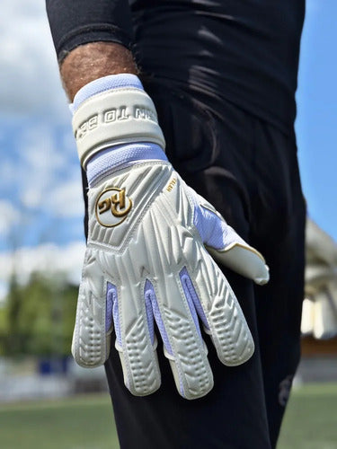 Guante Arquero Rg Profesional Valah 25 Mmsports Blanco 9