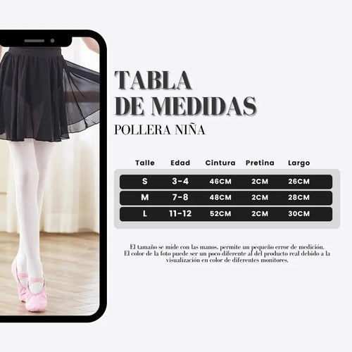 Pollerín Tutú de Ballet para Niña