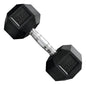Mancuerna Hexagonales Hierro Recubierto Dumbbell 27.5kg Color Negro