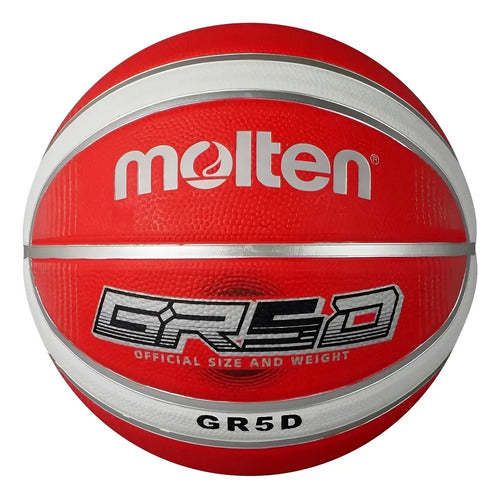 Pelota De Basketball Molten En Goma Número 5 Bgrx5d-wrw Rojo
