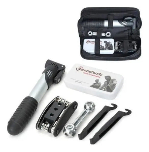 Kit Bolso Bicicleta Con Herramientas Inflador Completo Zuba