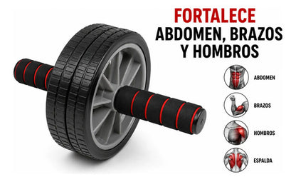Kit Fitness 4 En 1 Colchoneta Rueda Abdominal Cuerda Saltar Surtido