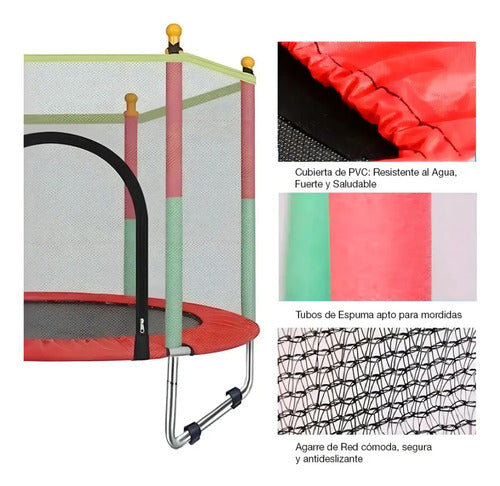 Cama Elastica 1,80 Mt C/red De Proteccion - K'nex