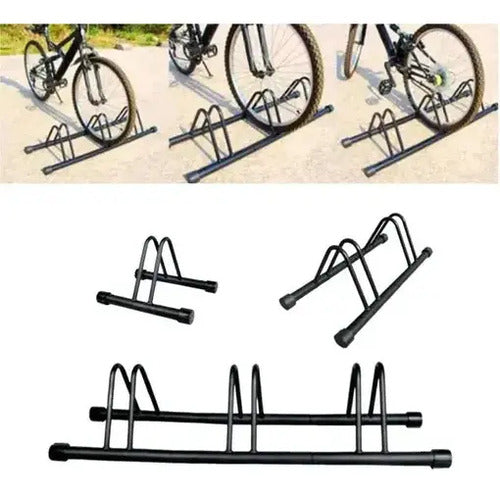 Exhibidor Para 3 Bicicletas Separador Individual X3 Gris Gris