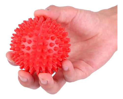 Pelota Mini Gymball 7cm C/pinchos Blanca K'nex Rojo