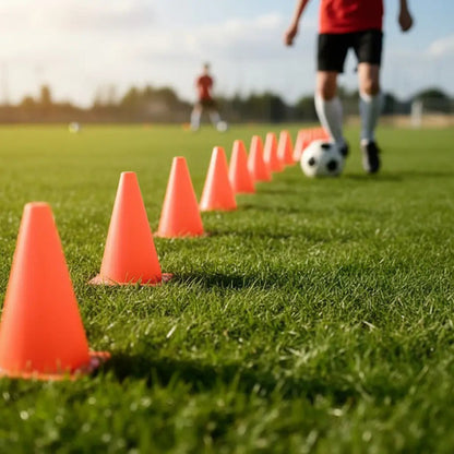 Kit Fútbol Escalera Agilidad + 10 Platos + 10 Conos Altos Surtido