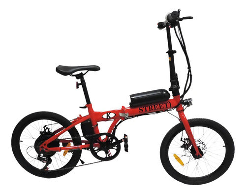 Bicicleta Eléctrica Street Rodado 20 K'nex Rojo