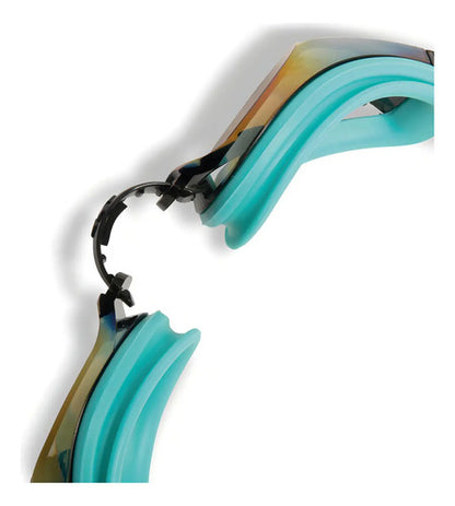 Lentes De Natación Adultos Arena Zoom X-fit Mirror Mmsports Turquoise Water Black 112